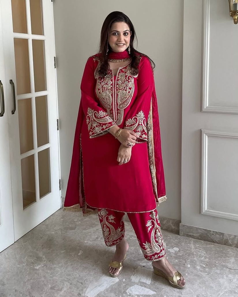 Maverick Fusion Top-Bottom and Dupatta Set